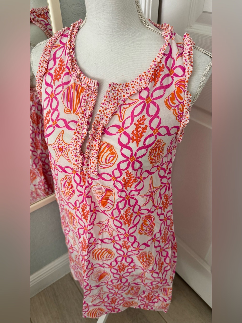 Gretchen Scott Seashell Starfish Cotton Beach Tunic XS